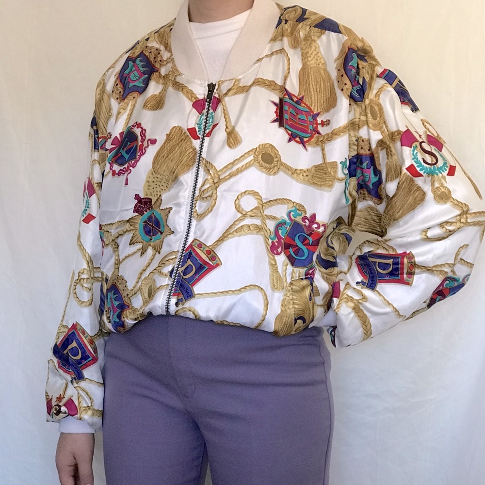 Vintage 90s silk bomber jacket